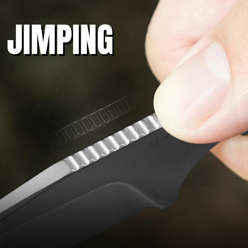 KIZER سكين موسكرات ثابتة الشفرة، 3.15 إنش شفرة D2 سكين EDC نمط أرجايل مقبض G10 أسود سكاكين عنق للرجال والنساء، سكاكين للصيد في الهواء الطلق، التنزه، البقاء، والتخييم مع غمد، 1064M3 - Image 5